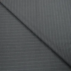 4 YDS Charcoal Gray Pinstripe Wool Loro Piana Fabric