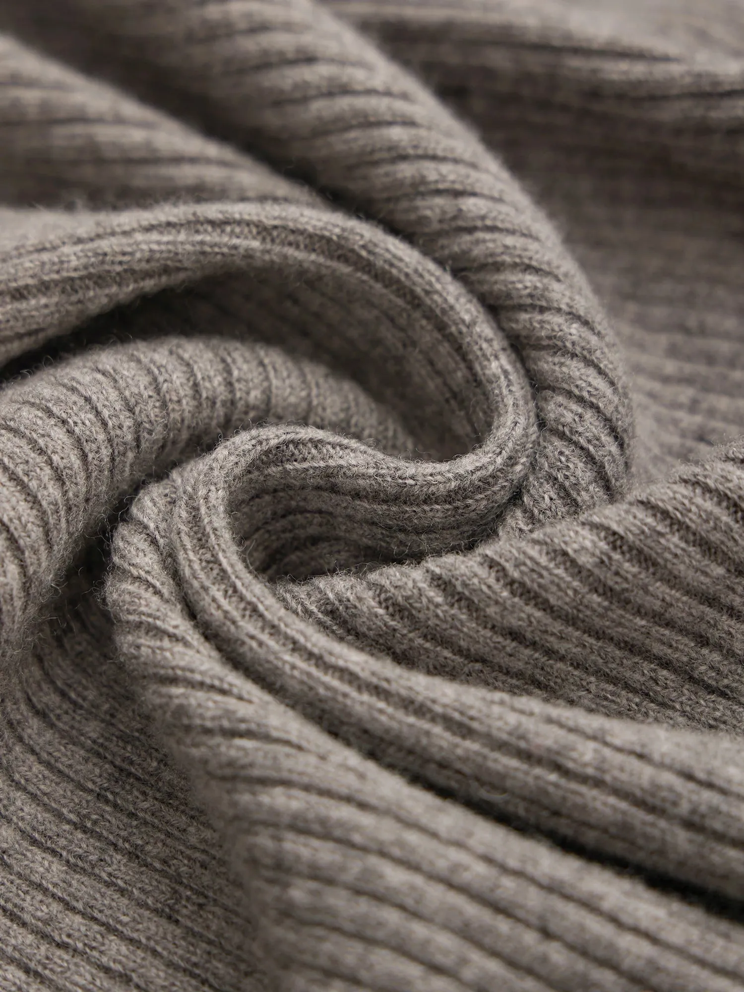Amoretu 100% Wool Lapel Contrast Color Double-Zip Knit Cardigan