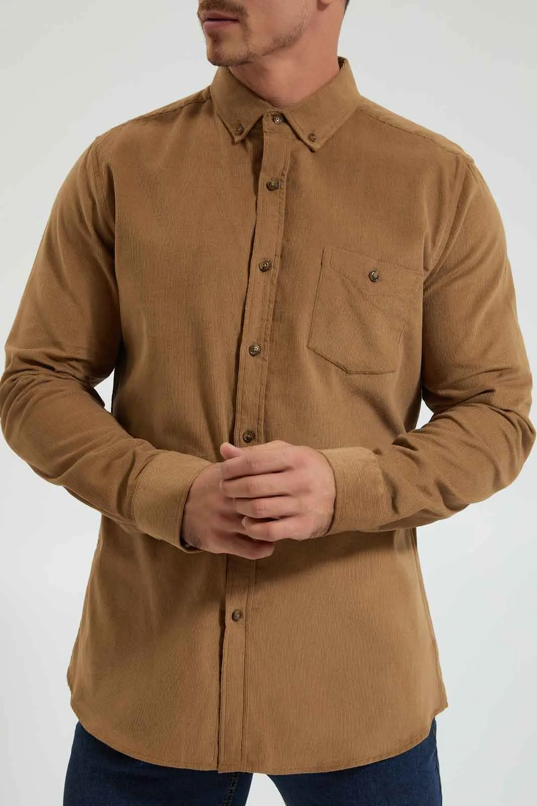 Brown Corduroy Shirt
