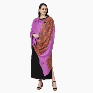 Cashmere Pashmina Shawl Embroidered (Orchid)
