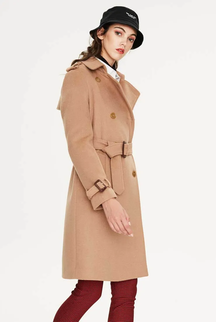 Classic Double-breasted Woolen Long Coat