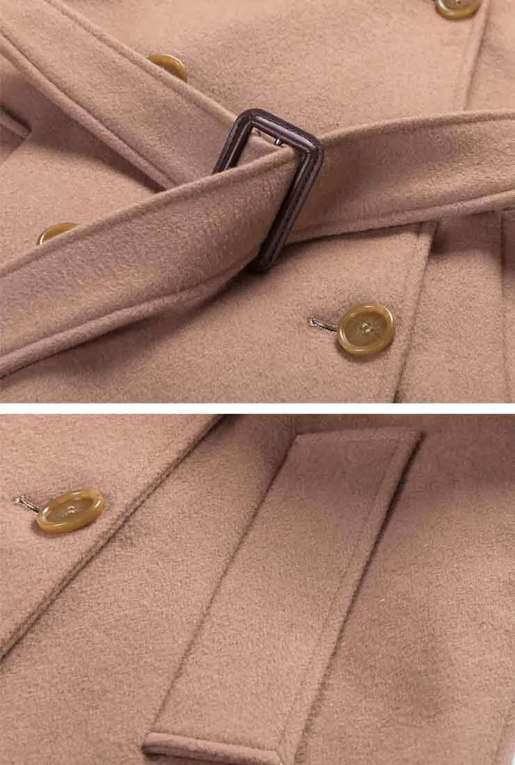 Classic Double-breasted Woolen Long Coat