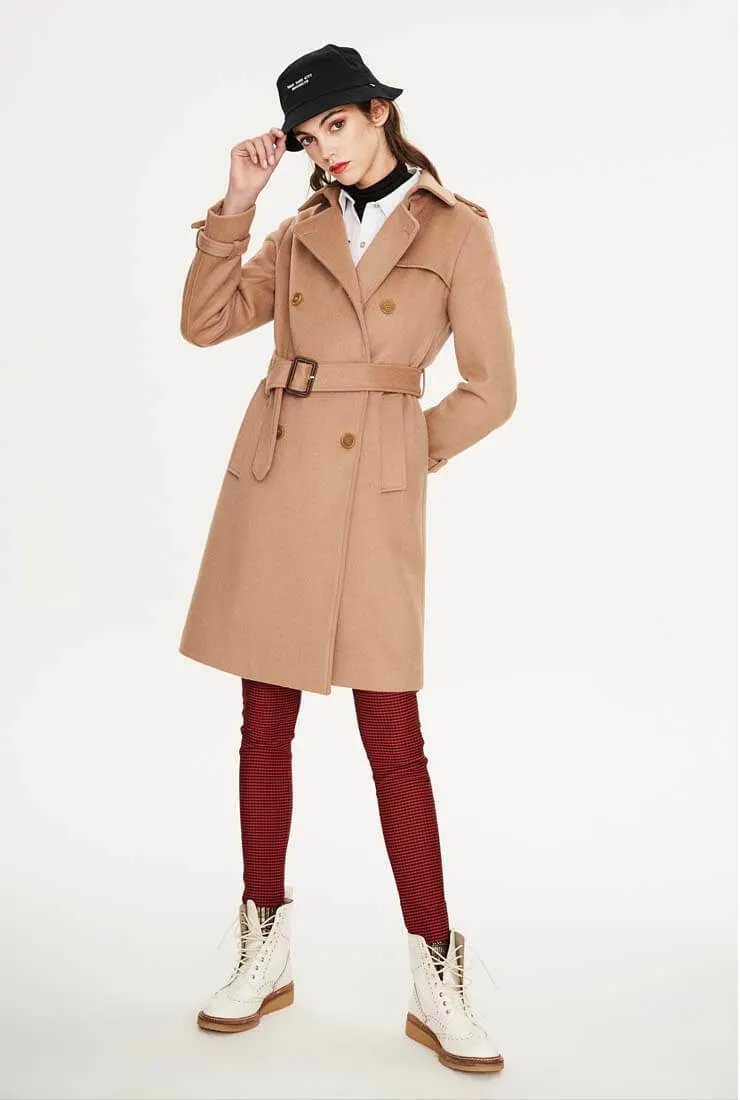 Classic Double-breasted Woolen Long Coat