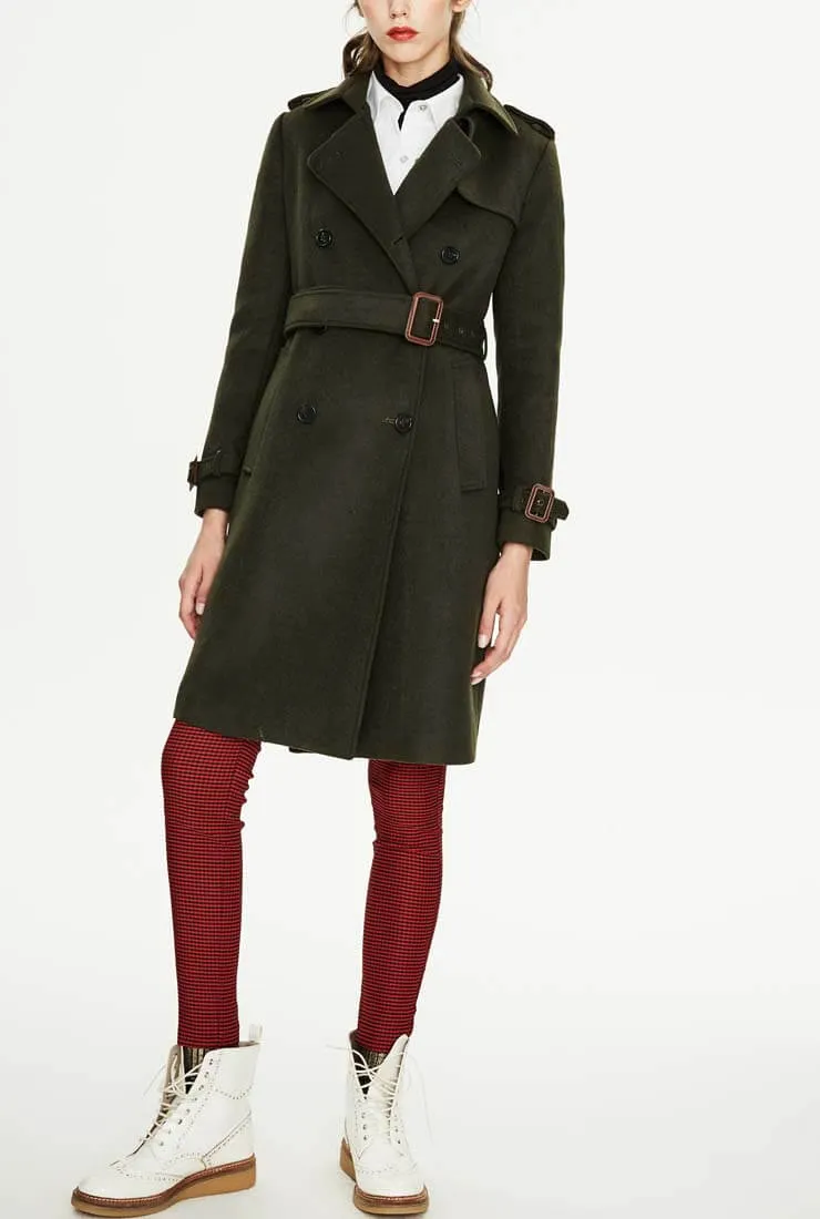 Classic Double-breasted Woolen Long Coat