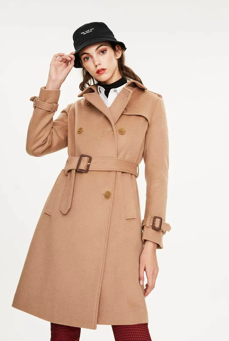 Classic Double-breasted Woolen Long Coat