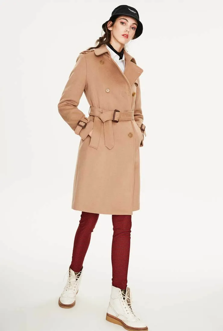 Classic Double-breasted Woolen Long Coat