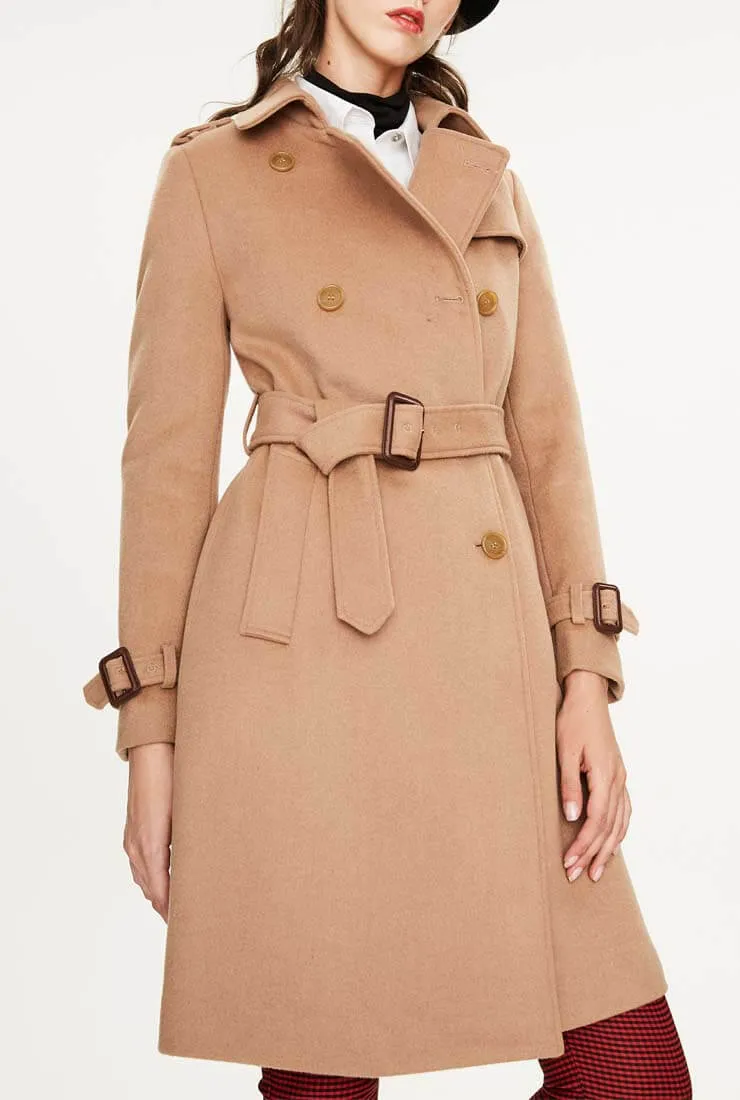 Classic Double-breasted Woolen Long Coat