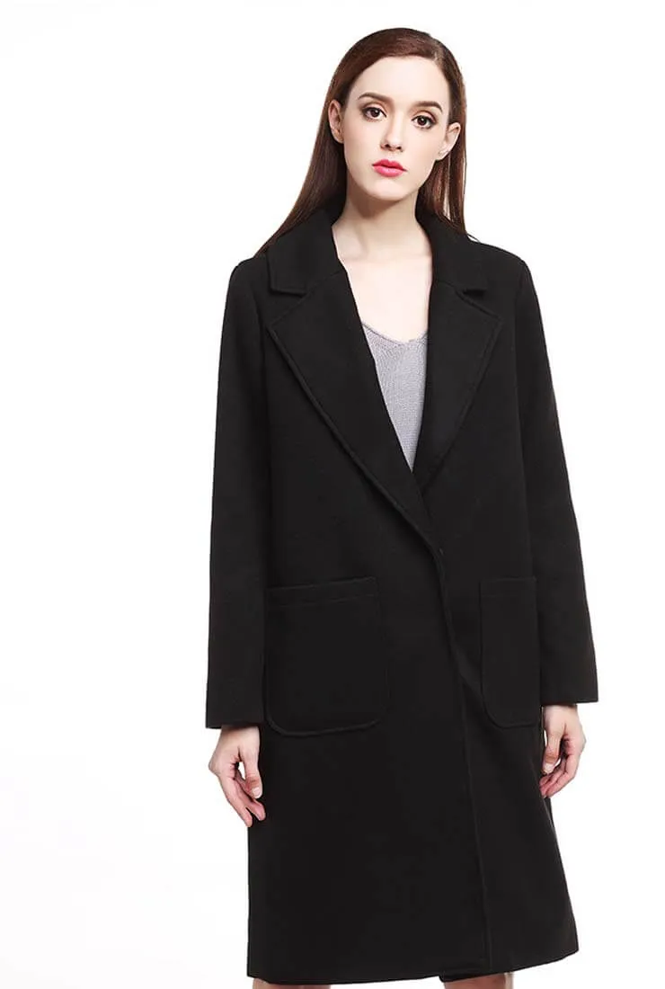Classic Plus Size Mid-length Loose Woolen Coat