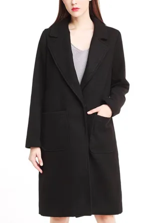 Classic Plus Size Mid-length Loose Woolen Coat