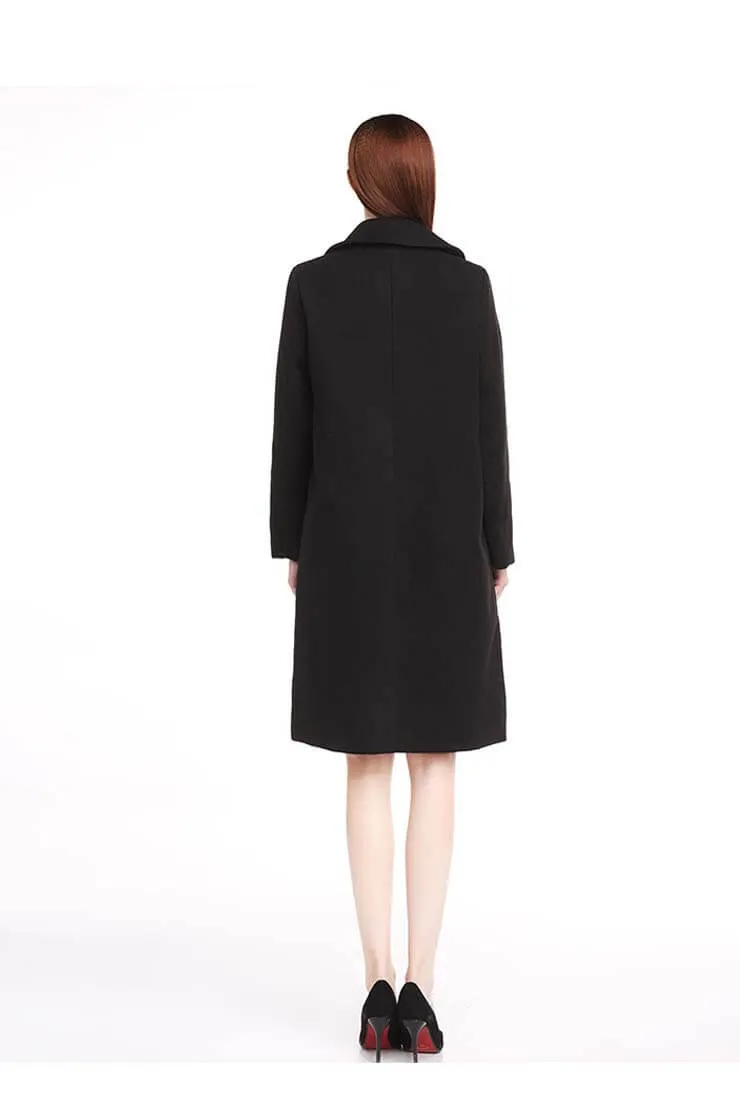 Classic Plus Size Mid-length Loose Woolen Coat