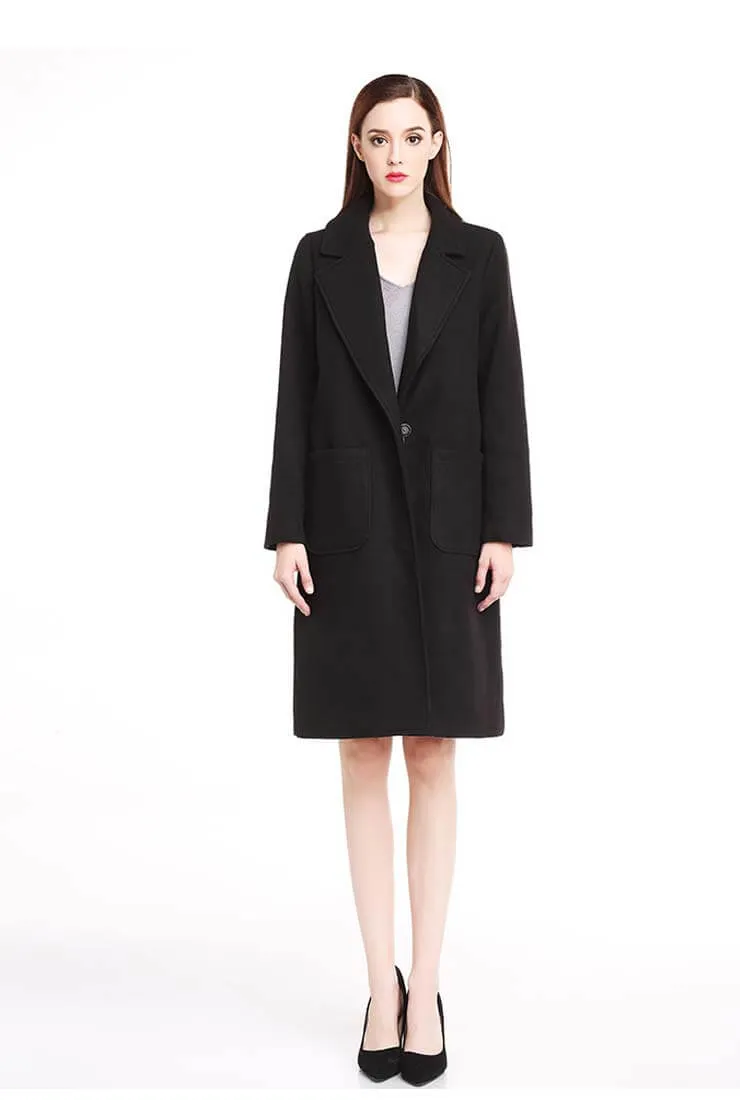 Classic Plus Size Mid-length Loose Woolen Coat
