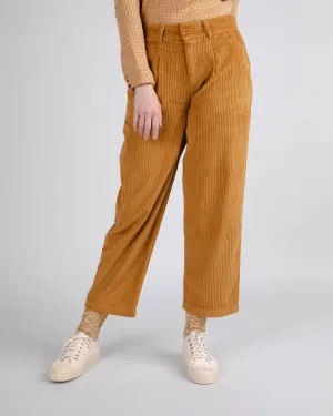 CORDUROY PLEATED PANT - CAMEL