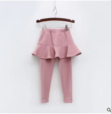 Cozy Chic: Girls' Velvet Padded Leggings