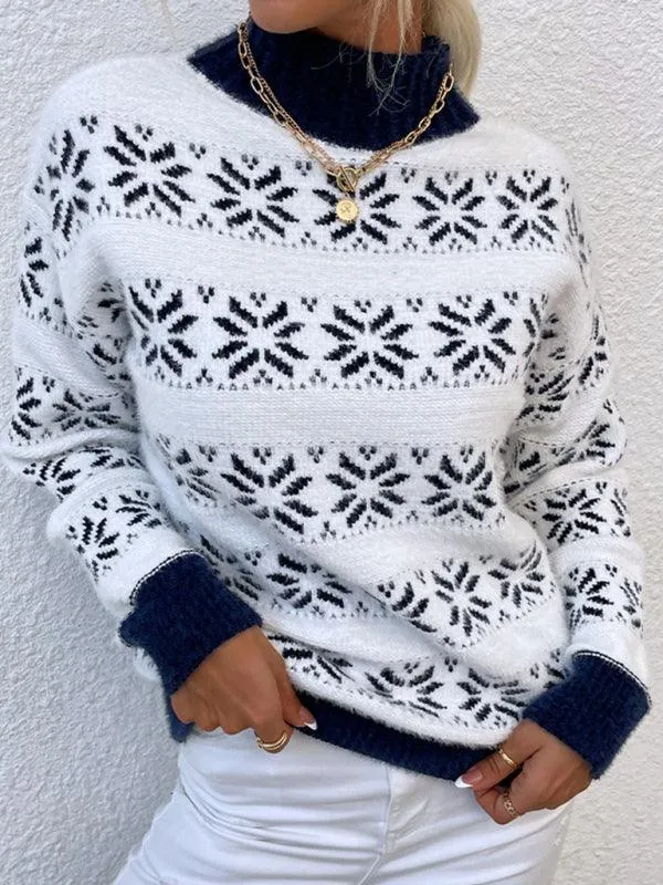 Cozy Holiday Spirit Women's Turtleneck Sweater