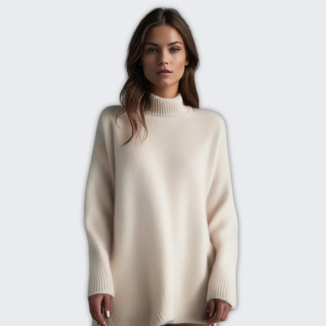 Elegant Women's Turtleneck Sweater - Versatile & Comfortable Style