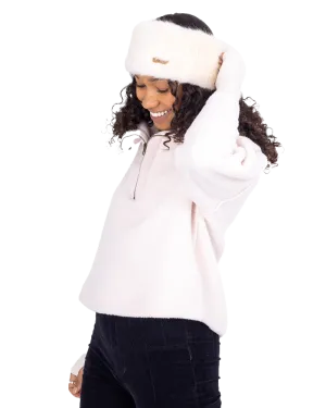 Fur Headband in White
