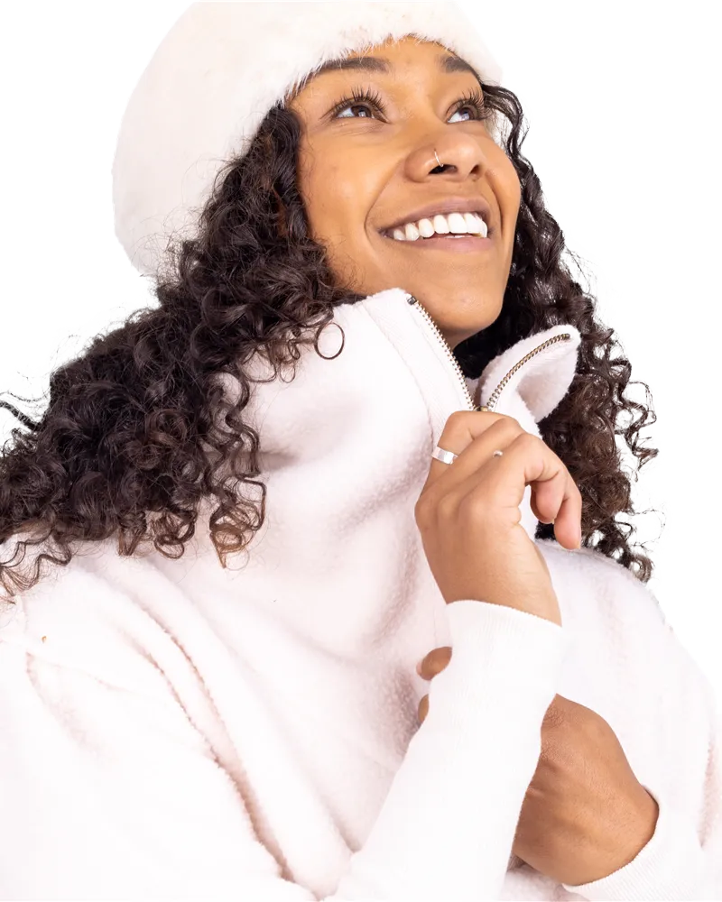 Fur Headband in White