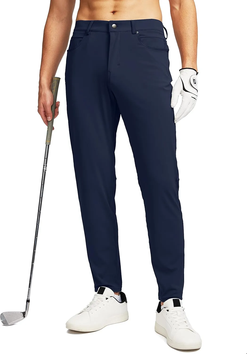 G Gradual Men's Stretch Golf Pants with 6 Pockets Slim Fit Dress Pants for Men Travel Casual Work