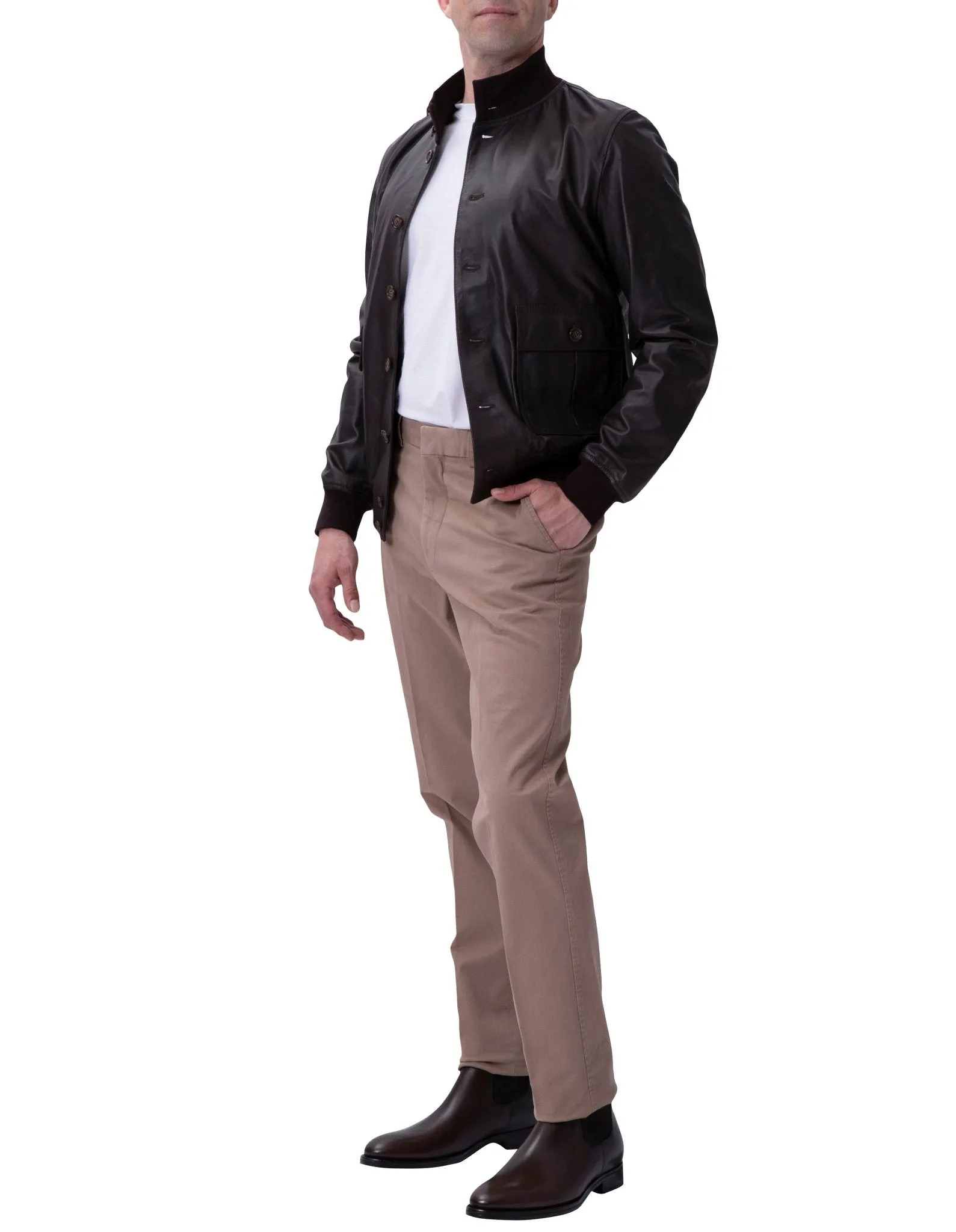 Henry Sartorial x Valstar Iconic Leather Jacket Caffe