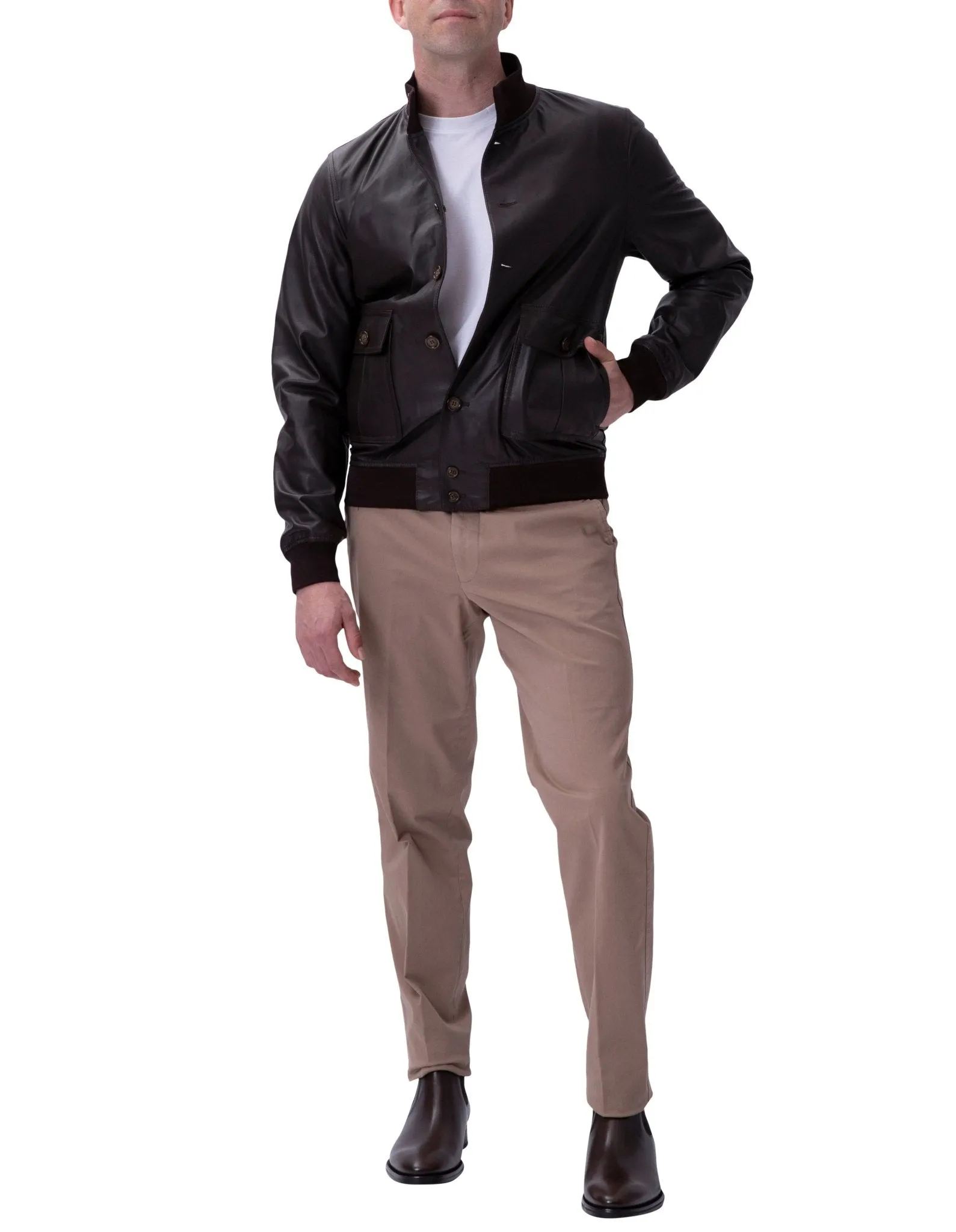 Henry Sartorial x Valstar Iconic Leather Jacket Caffe