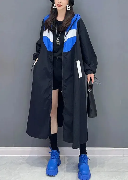 Hooded Pockets Long Coat Fall