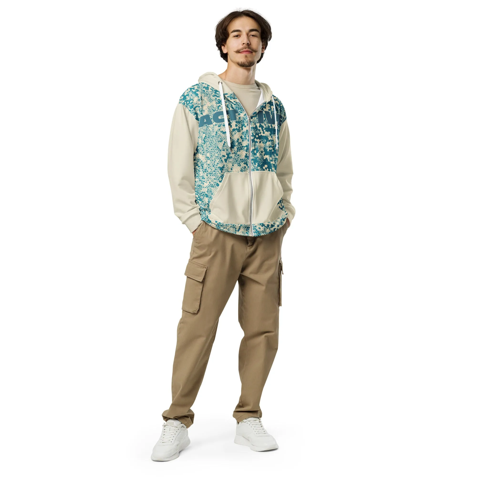 Humble Sportswear™ Men's Green Active Zip Hoodie
