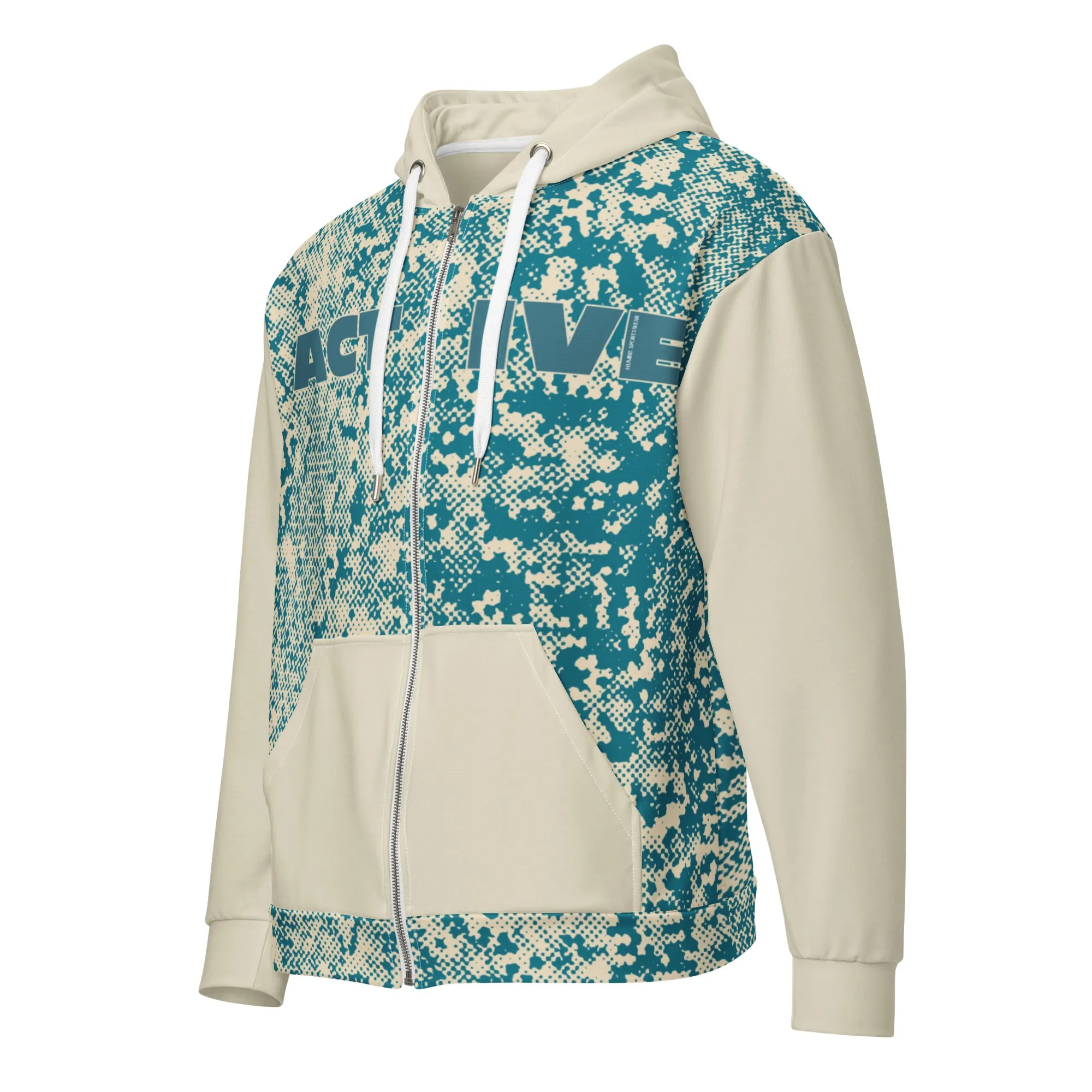 Humble Sportswear™ Men's Green Active Zip Hoodie