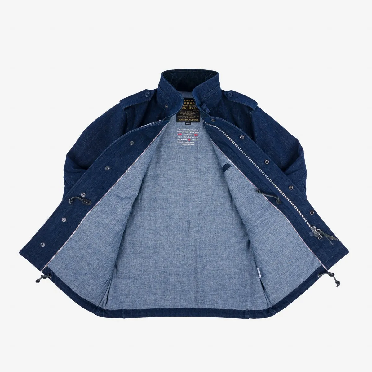 IHM-42-IND - 16oz Selvedge Denim M65 Field Jacket - Natural Indigo