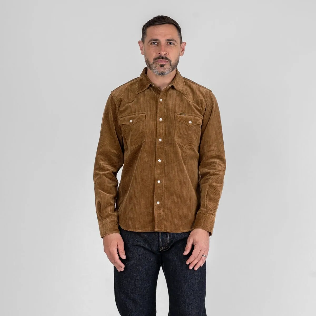 Iron Heart - IHSH-398-CAM - 11oz Corduroy Western Shirt - Camel