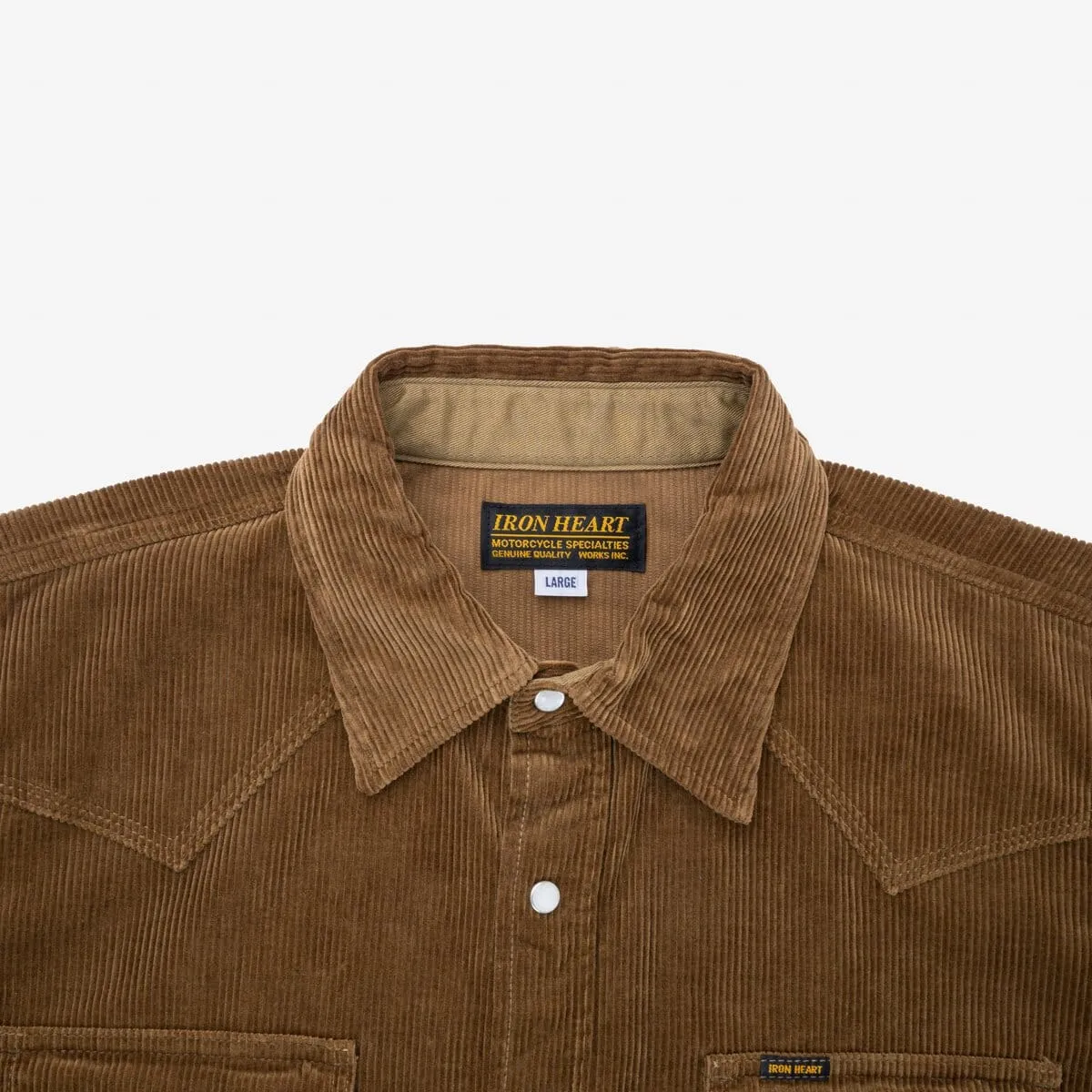 Iron Heart - IHSH-398-CAM - 11oz Corduroy Western Shirt - Camel