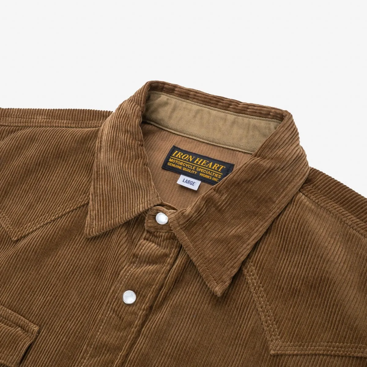 Iron Heart - IHSH-398-CAM - 11oz Corduroy Western Shirt - Camel