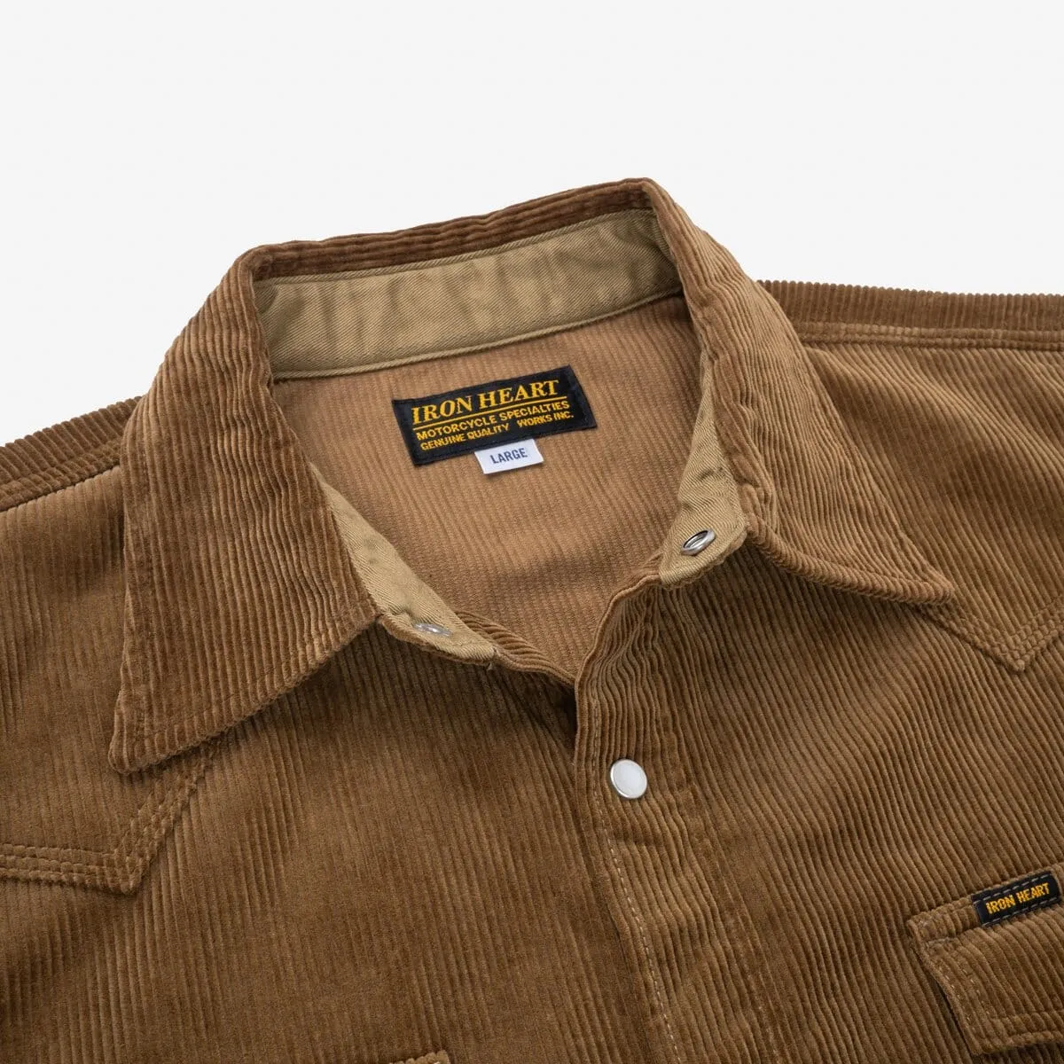 Iron Heart - IHSH-398-CAM - 11oz Corduroy Western Shirt - Camel