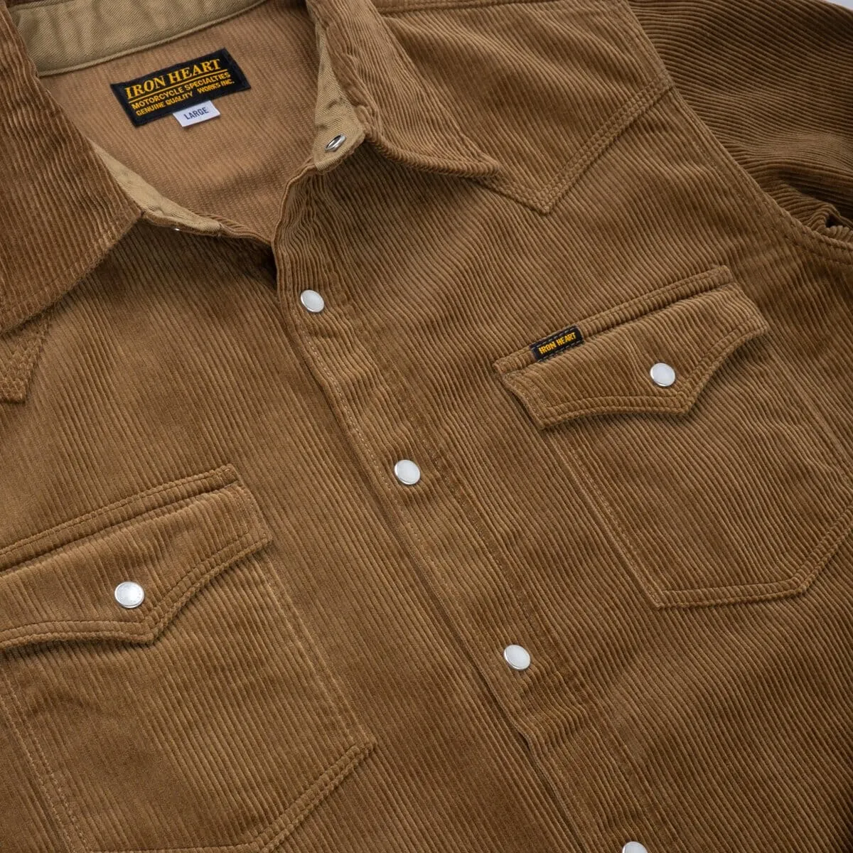 Iron Heart - IHSH-398-CAM - 11oz Corduroy Western Shirt - Camel