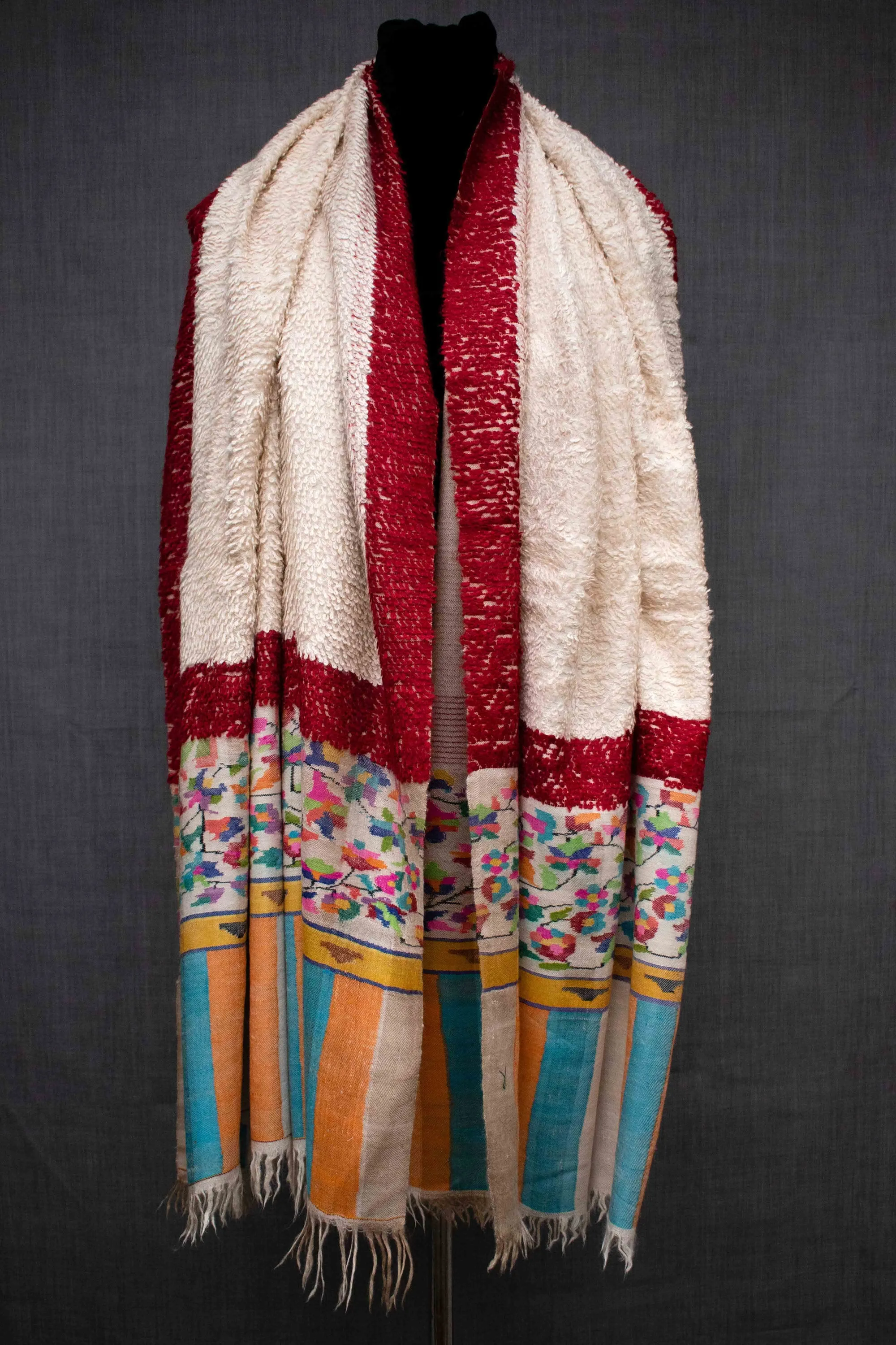 Kani Weave Pure Pashmina Shawl | Towel Weave Design | Made in Kashmir | Handwoven