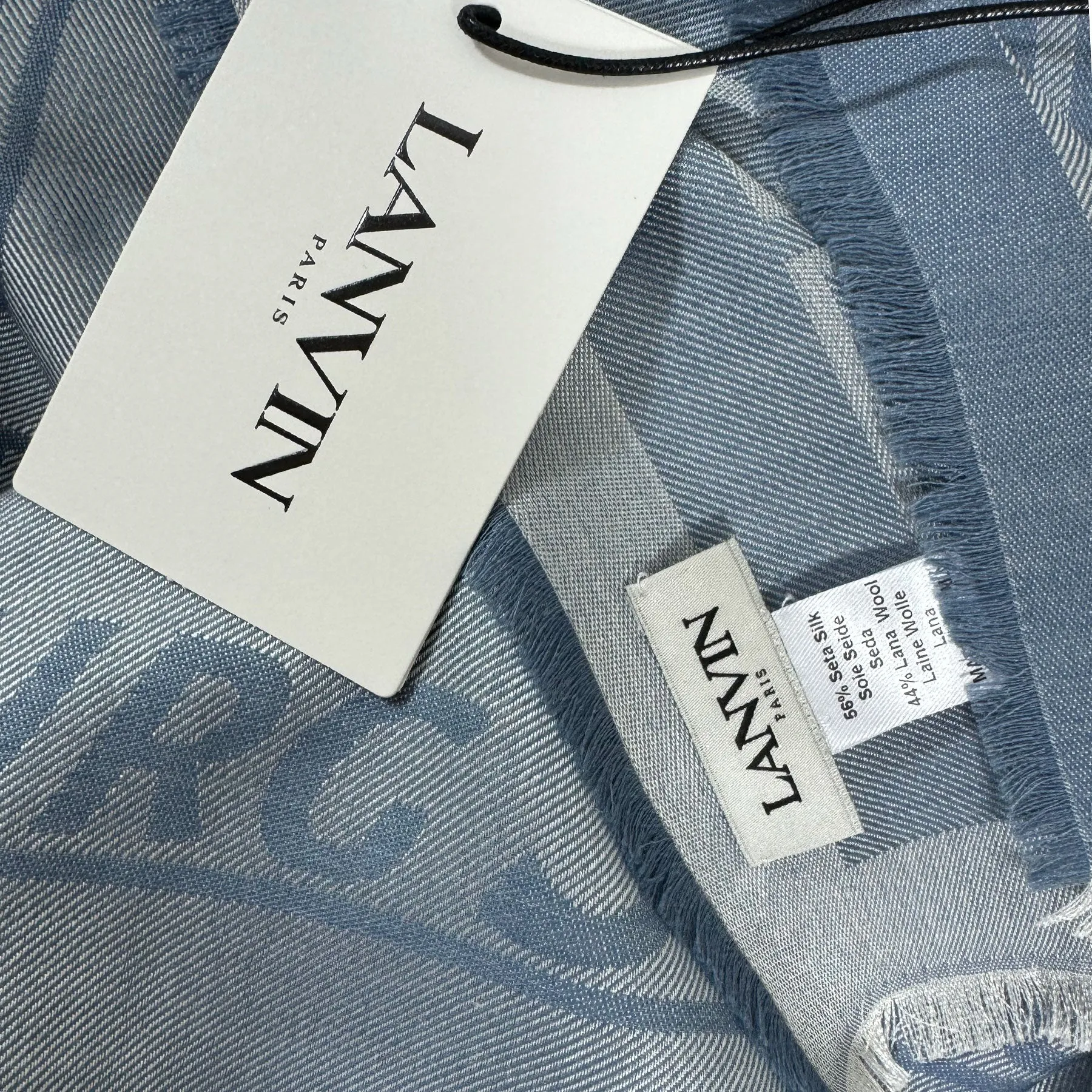 Lanvin Scarf Blue Gray 22 Rue du Faubourg Saint-Honoré SALE