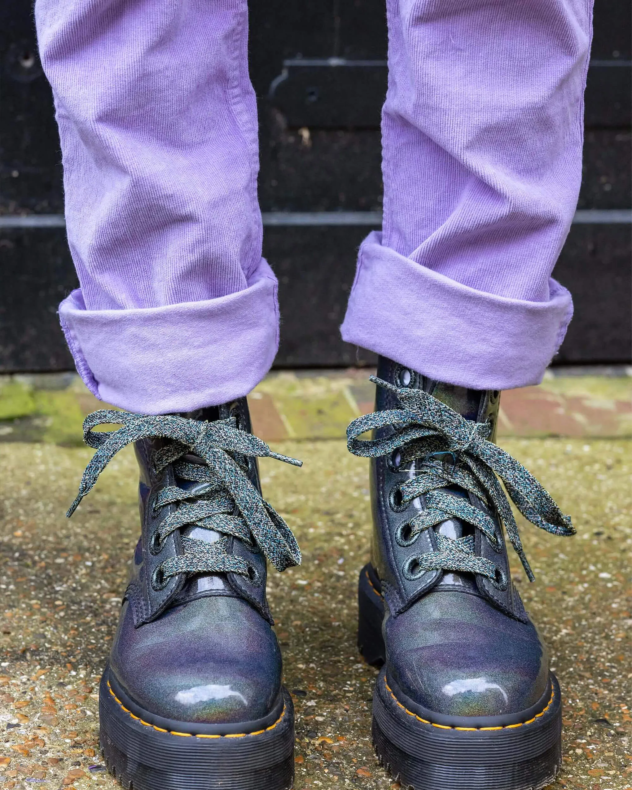 Lavender Stretch Corduroy Dungarees