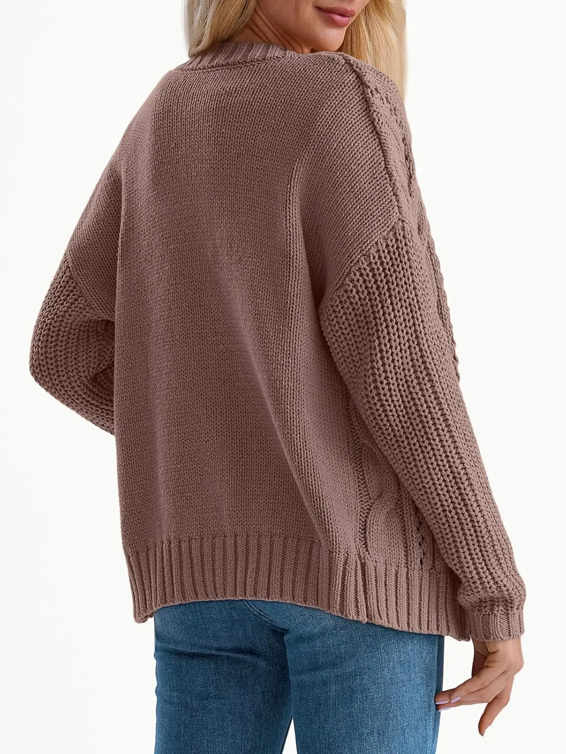 LILLUSORY Women's Cardigan Sweaters Cable Knit Crochet Cotton Fall Jackets Button Up Chunky Trendy Outfits