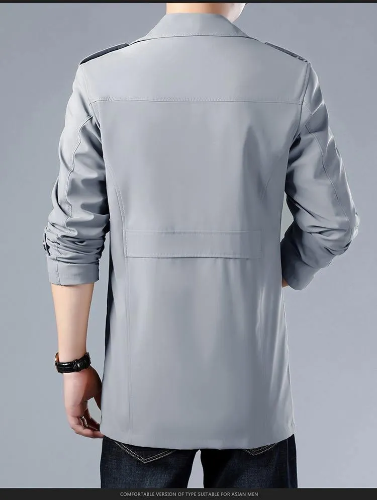 Men's Formal Trench Coats W/ Buttons