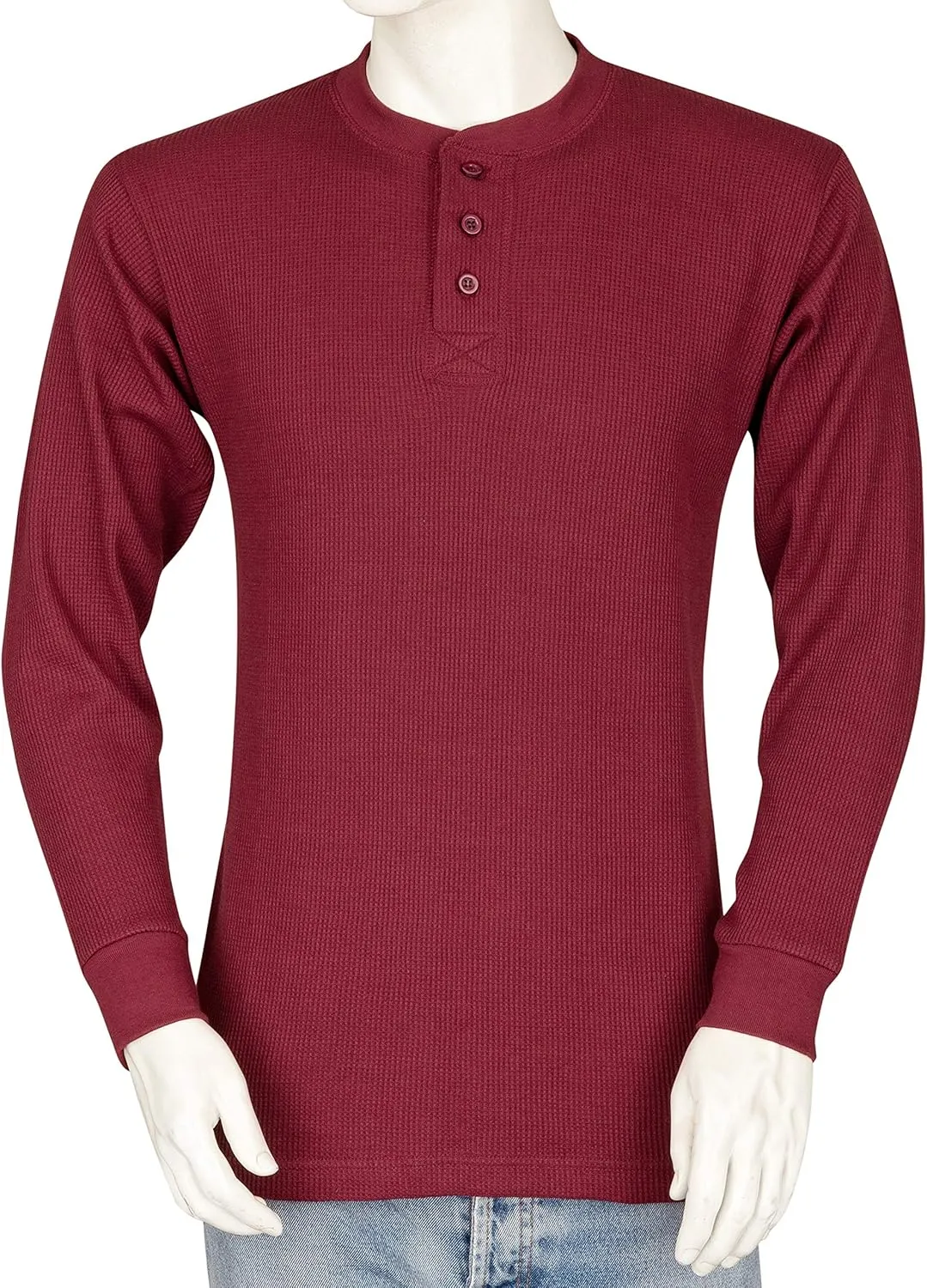 Men's Henley Thermal Shirts - Big and Tall - Heavy Weight THLS