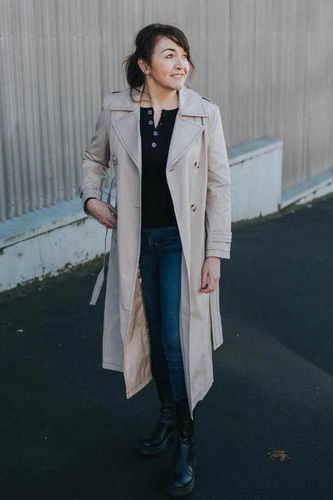 Moke Kim Trench Coat Taupe