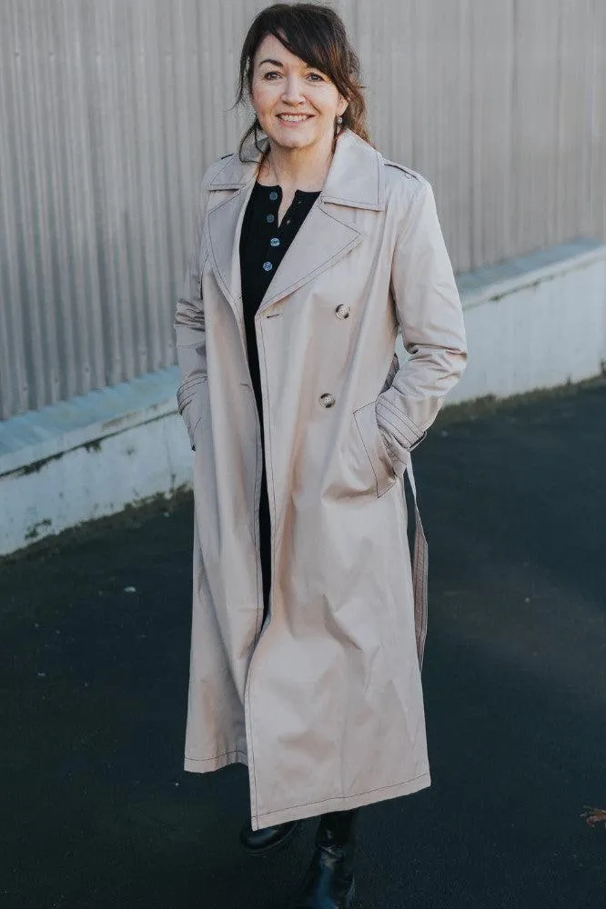 Moke Kim Trench Coat Taupe