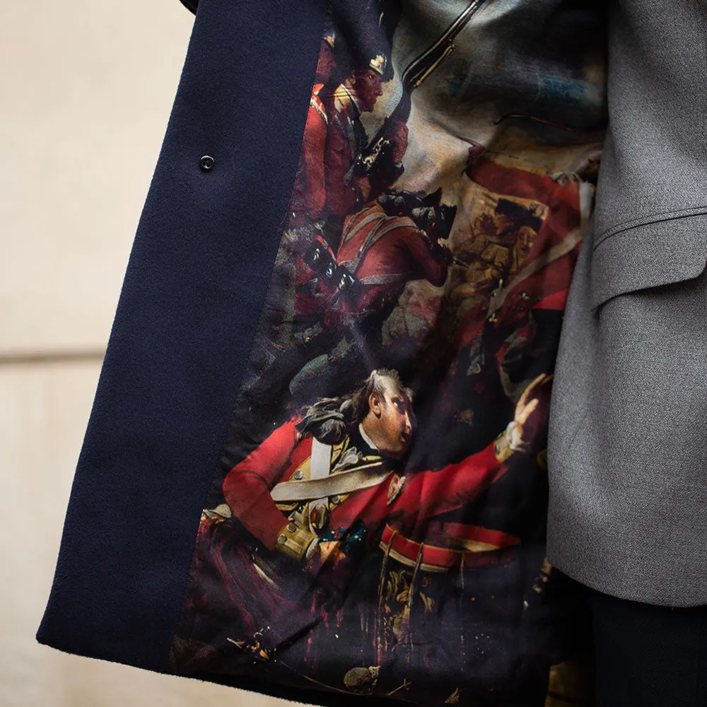 Navy Wool Overcoat