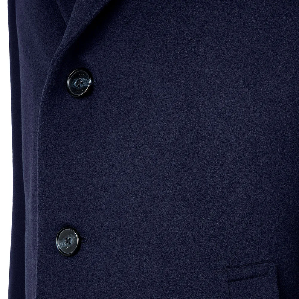 Navy Wool Overcoat