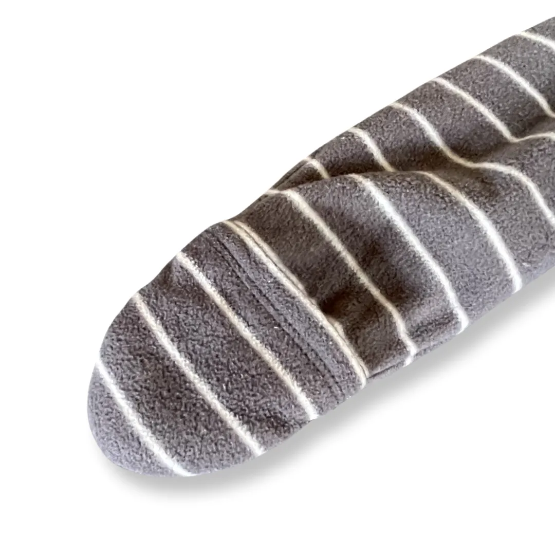 Old Navy Grey Striped Fleece Bunting - 12-18 mo.