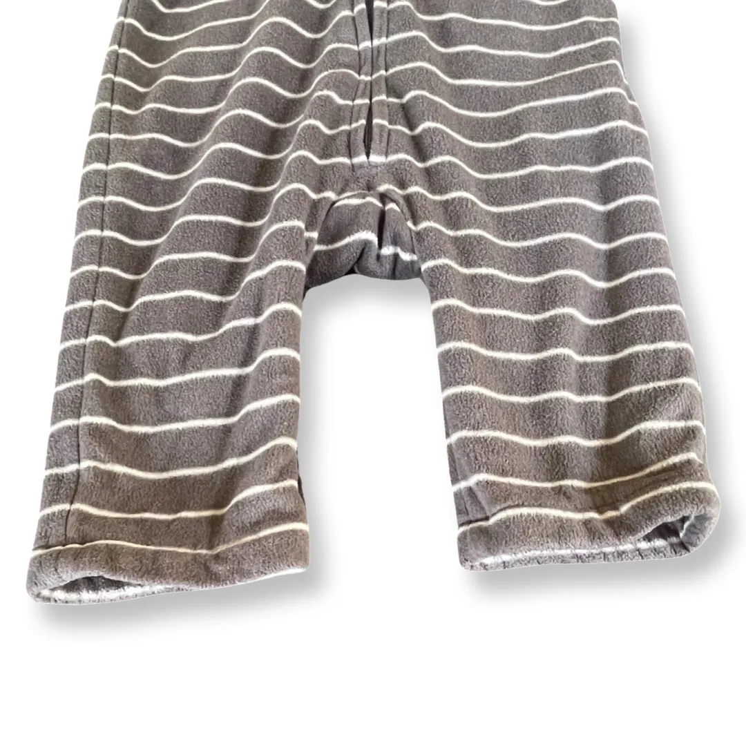 Old Navy Grey Striped Fleece Bunting - 12-18 mo.