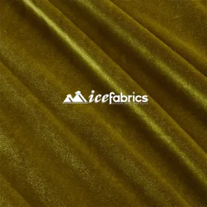 Olive Poly Spandex 4 Way Stretch Velvet Fabric/ super Soft