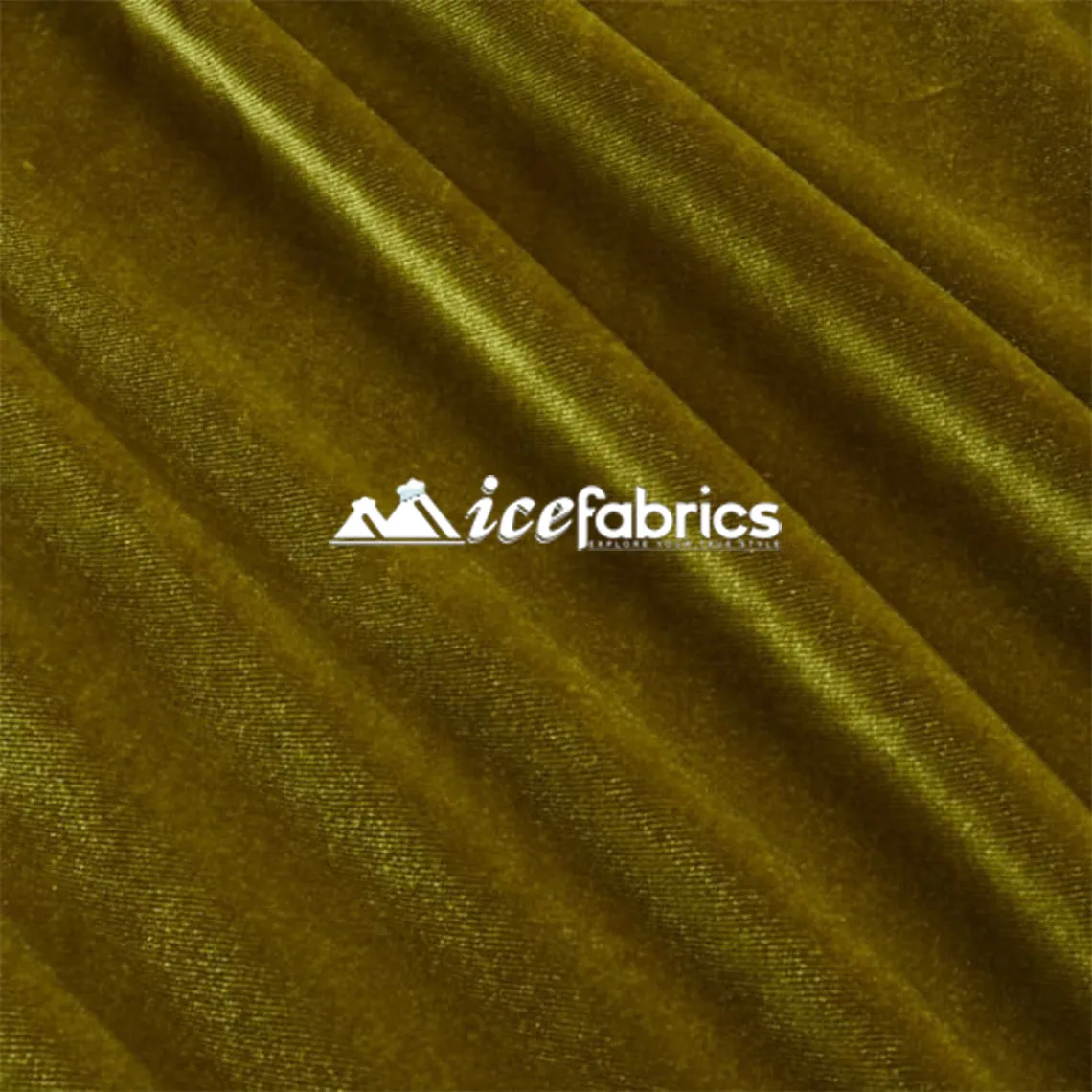 Olive Poly Spandex 4 Way Stretch Velvet Fabric/ super Soft