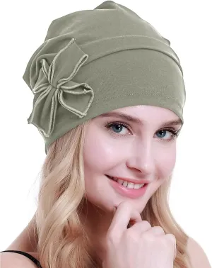 osvyo Cotton Chemo Turbans Headwear Beanie Hat Cap for Women Cancer Patient Hairloss