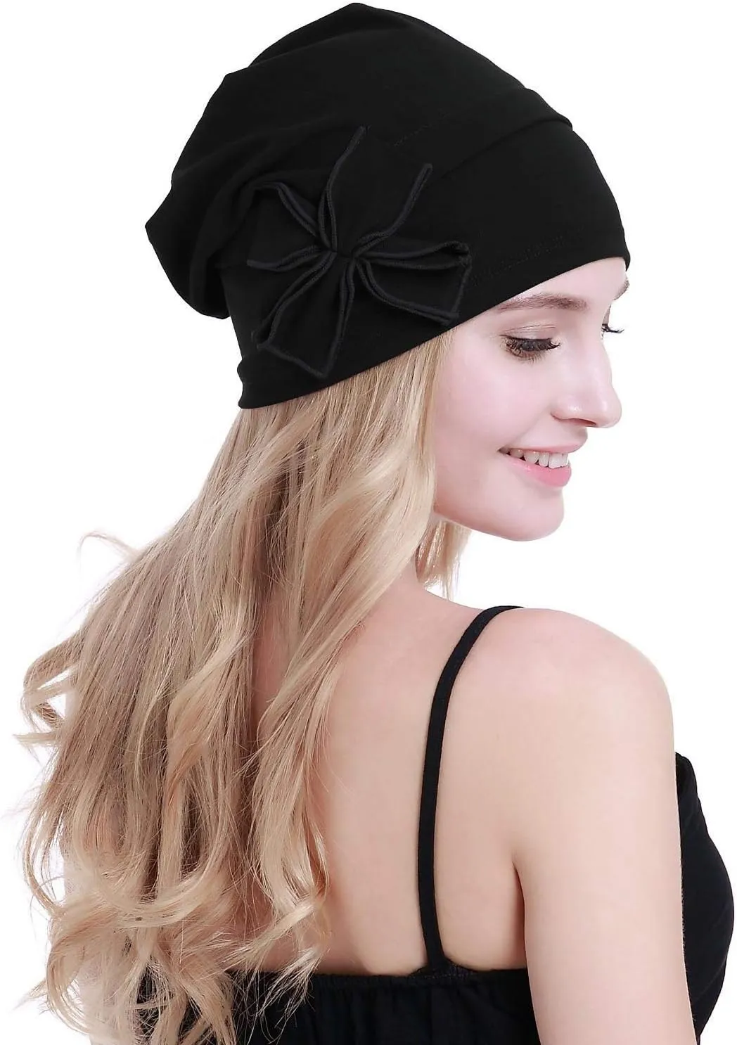 osvyo Cotton Chemo Turbans Headwear Beanie Hat Cap for Women Cancer Patient Hairloss