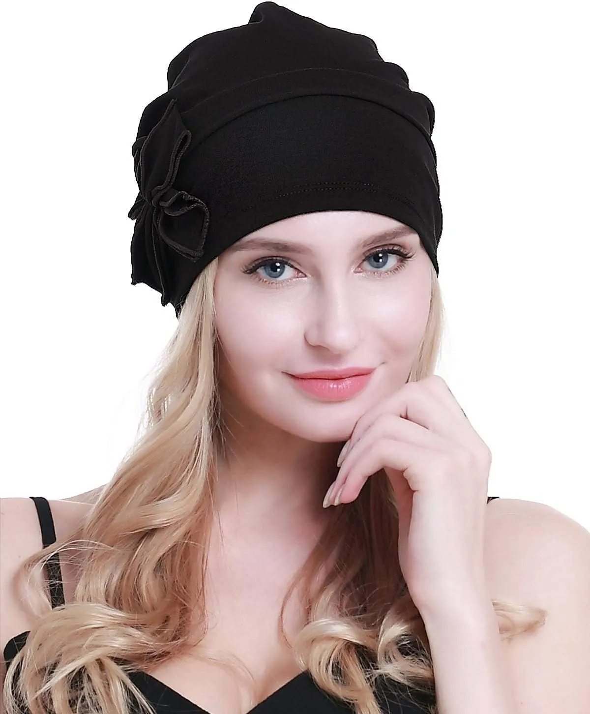 osvyo Cotton Chemo Turbans Headwear Beanie Hat Cap for Women Cancer Patient Hairloss